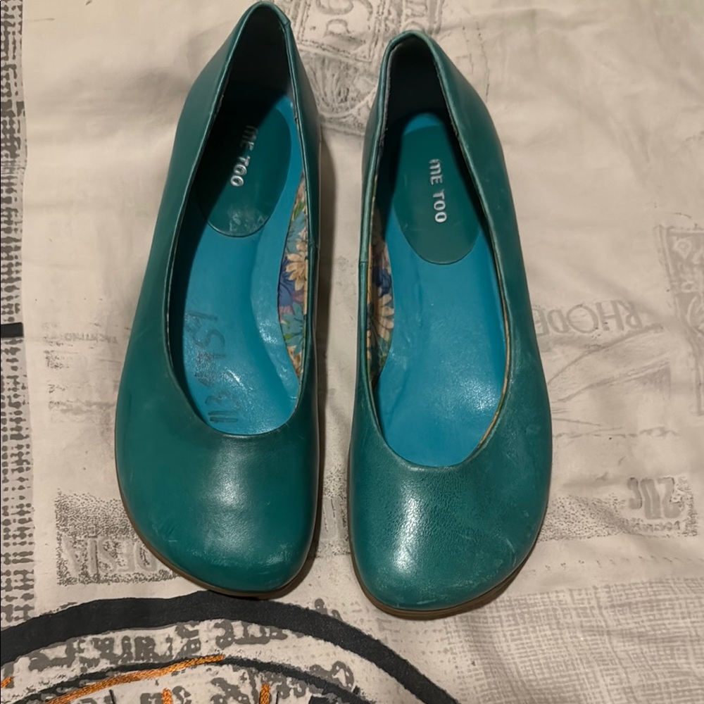 Me Too Blue Flats Comfortable Slip-On Loafers